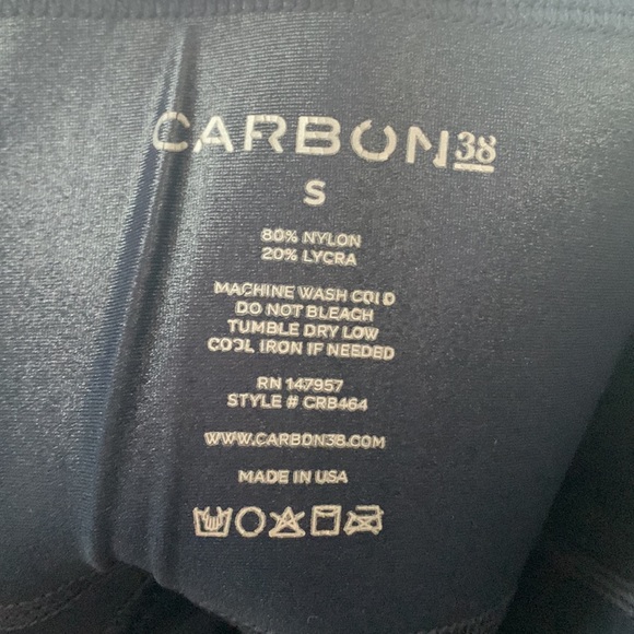 CARBON38 High Rise 7/8 Legging in Takara Shine navy blue leggings small - Picture 8 of 9